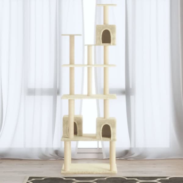 Klösträd med sisalpelare gräddvit 188 cm Klösträd med sisalpelare gräddvit 188 cm