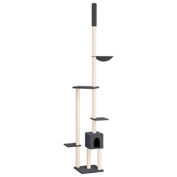 Golv-till-tak klösträd mörkgrå 258,5-284,5 cm