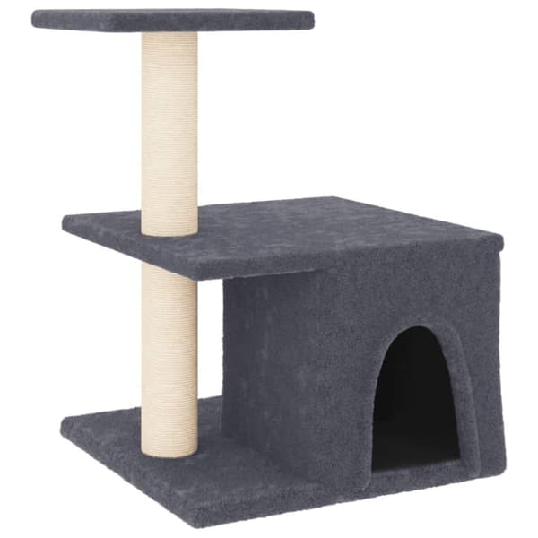 Klösträd med sisalpelare mörkgrå 48 cm
