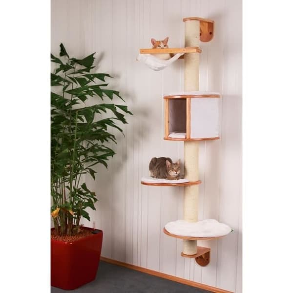 KERBL - Dolomit väggmonterat klösträd 168 cm Vit 81500