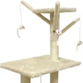 Pikkukuva 4 / 6: JIPSY beige kissanpuu 79 x 34 x 138 cm - 3 tasoa, 1 orri, 1 syvennys, 1 portaikko, raapimapuut