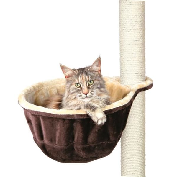 TRIXIE Comfort -pussi kissanpuuhun Ø38 cm - Ruskea ja beige - Kissoille