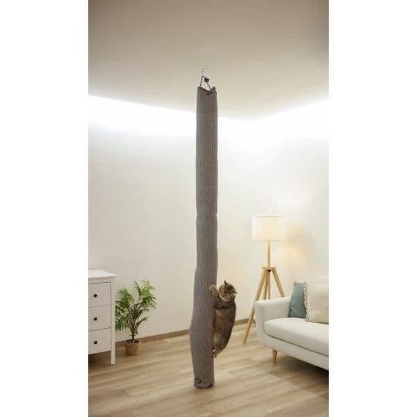 KERBL Klätterväska för Katter - CLIMBER - 16 x 16 x 240 cm - Takmontering - Grå