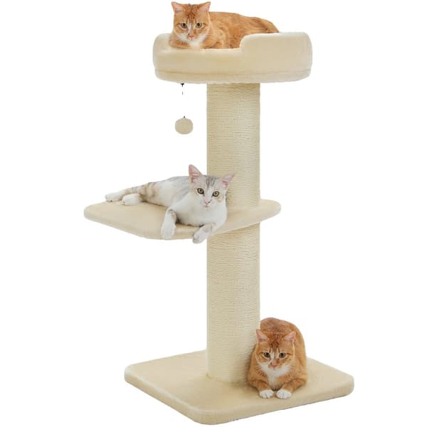 Kattträd, Mysig Plyschplattform, Tjock Klösträd,AMT0297BG