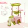 Miniatyrbillede 2 af 2: Multi-Level Katte Træ, Hyggelig Hængekøje, Sisal Kradsetræer,AMT0271PK, M