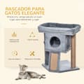 Miniatyrbild 4 av 4: Kattträd, Trämaterial, Tredelad Design