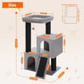 Miniatyrbillede 2 af 2: Stort katte træ, ekstra tykke kløpæle, multi-niveau design,AMT0267BK, L