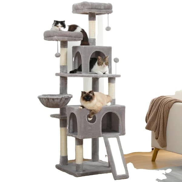 Kattträd, flertäcktsdesign, robust träkonstruktion,som på bilden, AMT0181GY