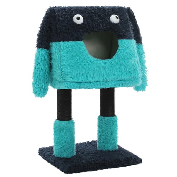 Monster-temat kattträd, två nivåer, hållbar konstruktion,AMT0277BU-S, M