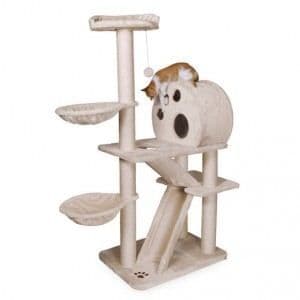 Kattenträd - Trixie - Allora - Beige - Plysch - Naturlig sisal - 77x57 cm