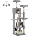 Miniatyrbillede 1 af 2: Multi-Level Katetræ, 6 Kradsestolper, Plys Huler, 180cm Højde,DSom afbildet, AMT0239GYAMT0239GY