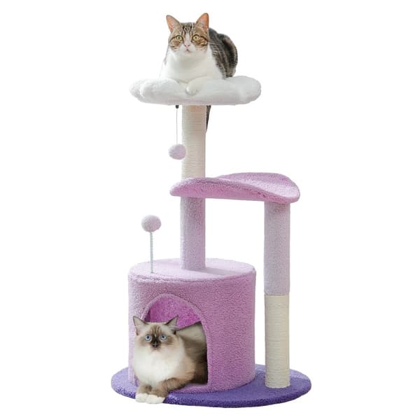 Blomster Katte Træ, Hyggelig Lejlighed, Engagerende Legetøj,M, AMT0231PP