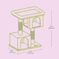 Miniatyrbild 6 av 6: Rootz Cat Scratching Post - Cat Tree - Stor visningsplattform - Hållbar plysch/sisal - 60 cm x 40 cm x 84 cm