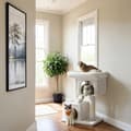 Miniatyrbild 2 av 6: Rootz Cat Scratching Post - Cat Tree - Stor visningsplattform - Hållbar plysch/sisal - 60 cm x 40 cm x 84 cm