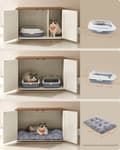 Pikkukuva 5 / 7: Rootz Cat House - Cat Condo - Kitty Shelter - Irrotettava osio - Kestävä muotoilu - 80 cm x 53cm x 50 cm