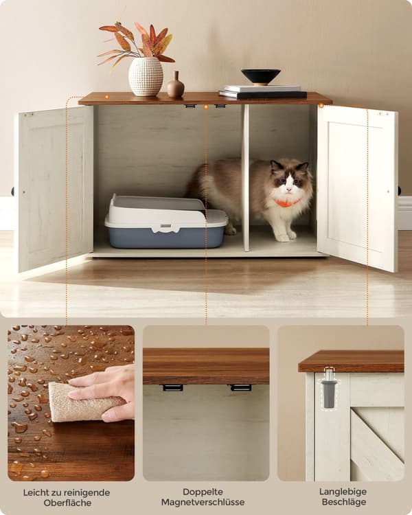 Rootz Cat House - Cat Condo - Kitty Shelter - Irrotettava osio - Kestävä muotoilu - 80 cm x 53cm x 50 cm