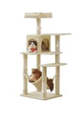 Miniatyrbild 1 av 5: Rootz Cat Tree - Cat Scratching Post - Cat Tower - Sisal & Plush - Stöder Safe Play - 55 x 45 x 143 cm