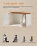 Miniatyrbild 5 av 6: Rootz Cat House - Pet Shelter - Kitty Home - Stylish Design - 85cm x 48,5 cm x 50 cm