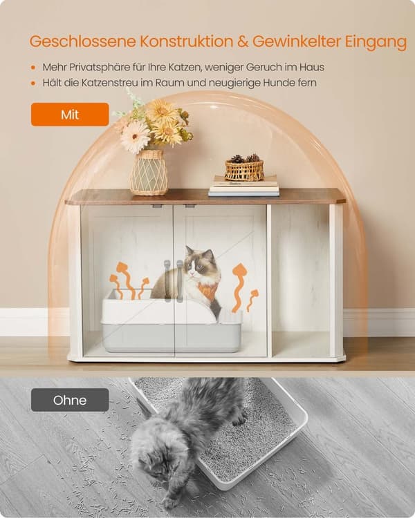 Rootz Cat House - Pet Shelter - Kitty Home - Stylish Design - 85cm x 48,5 cm x 50 cm