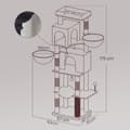 Miniatyrbild 6 av 6: Rootz Cat Scratching Post - Multi-Storey Cat Tree - Kitty Condo - 2 Caves - Durable Sisal - 57cm x 45cm x 175cm