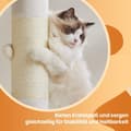 Miniatyrbillede 4 af 5: Rootz Cat Tree Scratching Post - Cat Tower - Stor platform - Holdbar sisal til katte 'kløer - 68 x 48 x 101 cm
