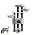 Miniatyrbillede 1 af 6: Rootz Cat Tree Scratching Post - Activity Center - Selvopvarmende tæppe - Ideel til katte - 50 x 50 x 160 cm