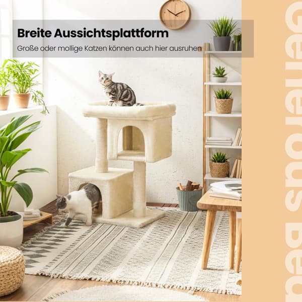 Rootz Cat Tree til store katte - Scratching Post - Luxury Cat Tower - Sisal Rope - 60 cm x 40 cm x 84 cm