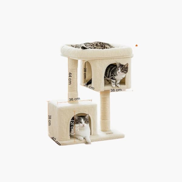 Rootz Cat Tree til store katte - Scratching Post - Luxury Cat Tower - Sisal Rope - 60 cm x 40 cm x 84 cm