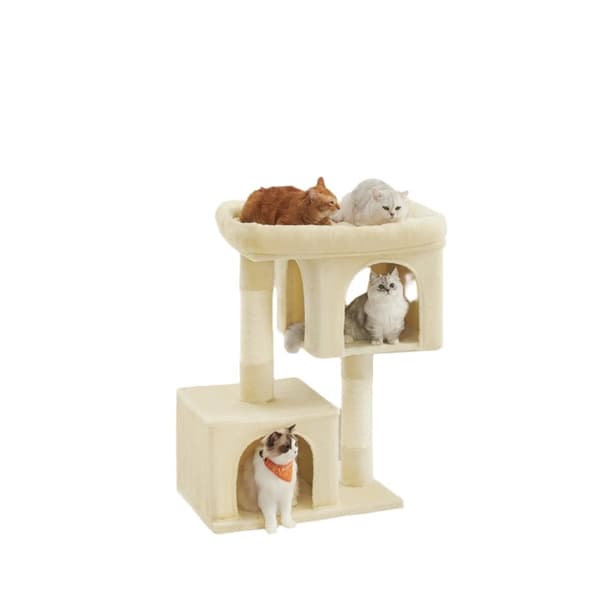 Rootz Cat Tree Scratching Post - Large Platform - Cat Tower - Bekväm & hållbar - 68 cm x 48 cm x 101 cm