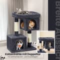 Miniatyrbillede 3 af 5: Rootz Cat Tree Scratching Post - Katzen Tree - Feline Play Tower - Luksuriøs lounge, Sisal Rope, Platform 60x40x84cm