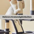 Miniatyrbild 5 av 6: Rootz Cat Tree - Scratching Post - Climbing Tower - 206cm High Fun - 60x50x206cm - Sisal Trunks - Två kudda grottor - Plush & Wood Chipboard