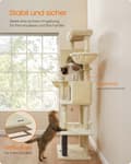 Miniatyrbild 7 av 7: Rootz Cat Tree Tower - Scratching Post - Kitty Condos - Sisal Rope - 190,7 cm hög - 59 cm x 48 cm x 190,7 cm - Hållbar och stilfull design