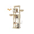 Miniatyrbild 1 av 7: Rootz Cat Tree Tower - Scratching Post - Kitty Condos - Sisal Rope - 190,7 cm hög - 59 cm x 48 cm x 190,7 cm - Hållbar och stilfull design