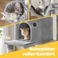 Miniatyrbillede 4 af 6: Rootz Cat Tree - Scratching Post - Climbing Tree - Space -Saving Amusement Park - 60 x 50 x 206 cm - Grå - Plush & Sisal