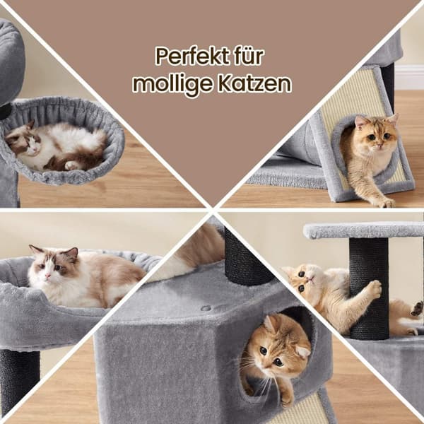 Rootz Large Cat Tree - Scratching Post - Climbing Tower - Inkluderer hule - 50 x 50 x 141 cm