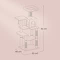 Miniatyrbild 4 av 4: Rootz Multi -Storey Cat Tree - Scratching Post - Cat Tower - Cave & Hammock - Space Saver - 45 x 35 x 112 cm