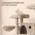 Miniatyrbillede 4 af 5: Rootz Large Cat Tree - Scratching Post - Soft Covered - Plush Comfort - 49 cm x 49 cm x 135 cm