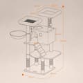 Miniatyrbillede 5 af 5: Rootz Large Cat Tree - Scratching Post - Soft Covered - Plush Comfort - 49 cm x 49 cm x 135 cm