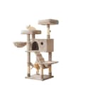 Miniatyrbillede 1 af 5: Rootz Large Cat Tree - Scratching Post - Soft Covered - Plush Comfort - 49 cm x 49 cm x 135 cm