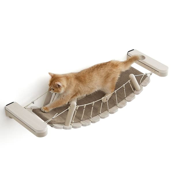 Rootz No. 003 Cat Bridge - Vægmonteret Cat Walkway - Feline Adventure Path - Holdbar & Stylish - 87,2 cm x 28 cm x 13,8 cm