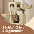 Miniatyrbild 3 av 6: Rootz multi -våningar kattträd - skrapning efter kitty lägenhet - sisal stabilitet - 57 cm x 45 cm x 175 cm