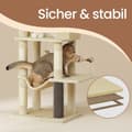 Miniatyrbild 5 av 6: Rootz multi -våningar kattträd - skrapning efter kitty lägenhet - sisal stabilitet - 57 cm x 45 cm x 175 cm