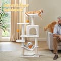 Miniatyrbild 2 av 5: Rootz Scratching Post Cat Tree - Multi -Storey Cat Condo - Pet Tower - Sisal Trunks - 45 x 35 x 112 cm