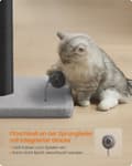 Miniatyrbild 5 av 8: Rootz Scratch Tree - Cat Climbing Tower - Pet Play Tower - Hållbar sisal - 50 cm x 40 cm x 85 cm - Svart och grått