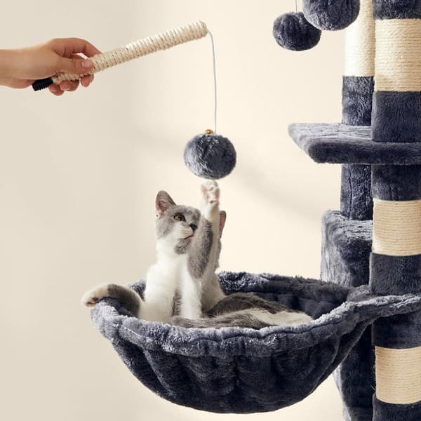 Rootz XXL Cat Tree Scratching Post - Cat Playground - Pet Activity Tower - Stabilitet och komfort - 50 x 50 x 164 cm