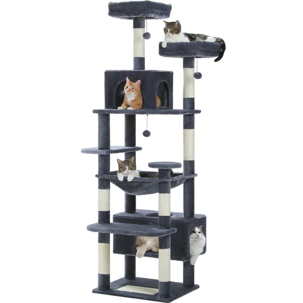 Kattträd, Rymlig Design, Hållbara Klösytor,XL, AMT0204DGY