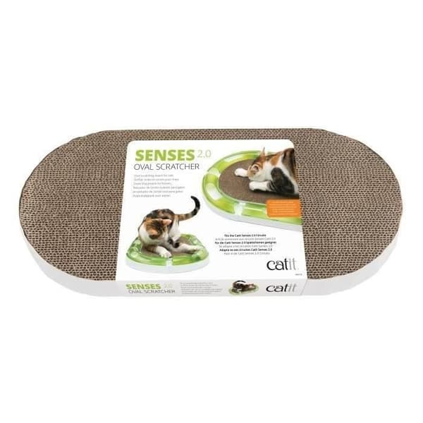 CAT IT Senses 2.0 oval skrapstolpe - För katter 24,4 cm x 48,8 cm x 3,5 cm