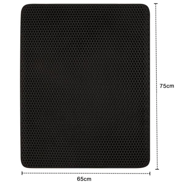 Katter Loo Matta i 65 x 75 x 1.3 cm - Vattentät, lätt att rengöra - Kattströmsmatta