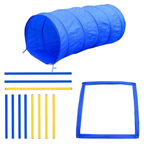 Rootz Dog Agility Tunnel - keltainen, sininen - pe, polyesteri - 58,26 cm x 60 cm x cm