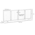 Pikkukuva 3 / 10: Rootz Pet Guard Ovi - Wit - Dennenhout - 84,64 cm x 14,96 cm x 29,52 cm